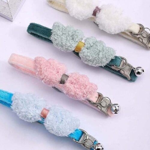 Dog and Cat Fancy Collar with Bow Dog & Cat Everyday Collar??(Small, Color may vary)