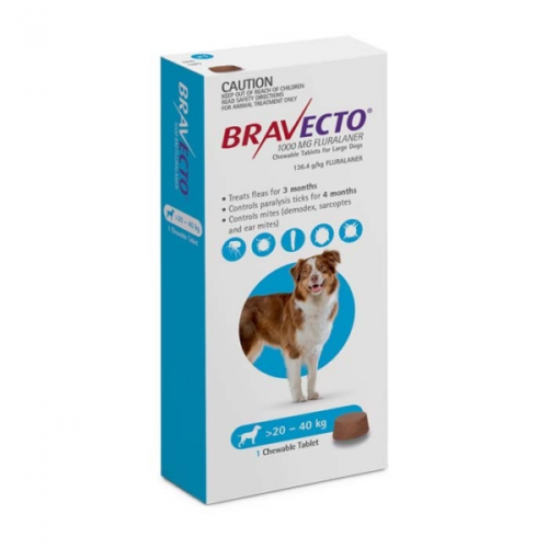 Bravecto 1000 Mg Tablet 20-40 Kg