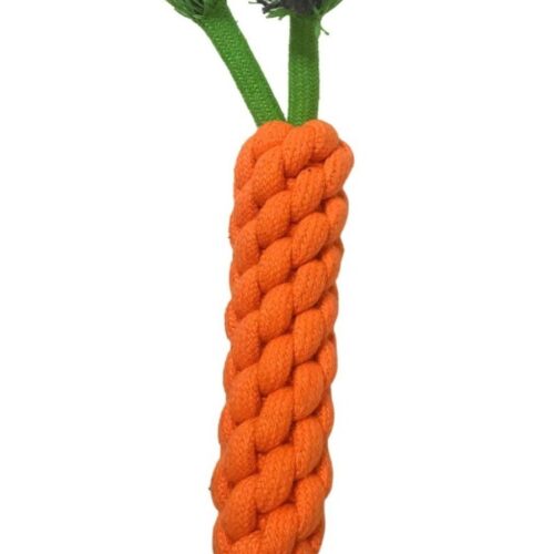 Chew Dog Toys Carrot Cotton Pet Rope Chew Toys Pet Teeth Cleaning Chewing Biting Rope Toy for Puppies and Small Dogs Toys (Color May Vary)