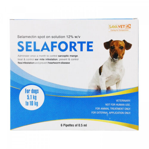 Selaforte Spot on Solution for Dogs 5.1-10 Kg