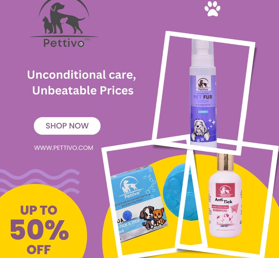 50% off all on pettivo products