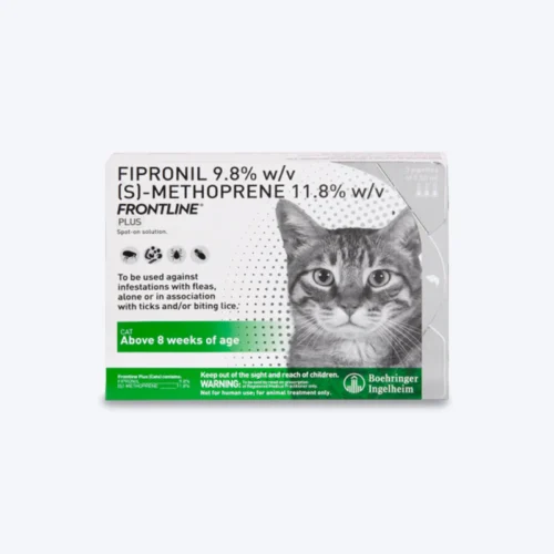 Frontline Plus Spot On Flea & Tick Solution For Cats & Kitten (Above 8 Weeks)