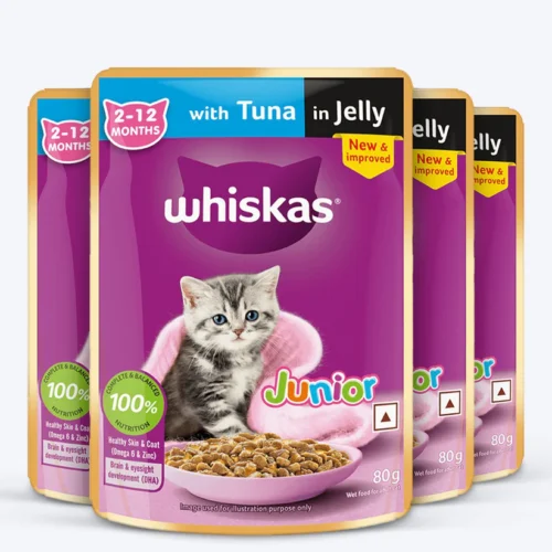 Whiskas Tuna in Jelly (2-12 Months) Wet Food For Kitten - 80 gm Pack