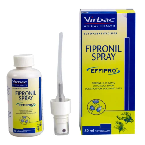 Virbac Effipro (Fipronil) Tick and Flea Control Spray for Dogs & Cats 80ml