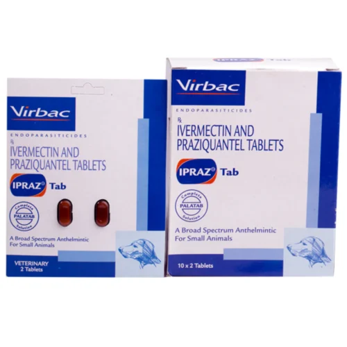 Virbac Ipraz Dewormer Tablets for Dogs(2 Tablets)