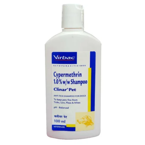 Clinar Pet Anti Tick & Flea Shampoo for Dogs 100ml
