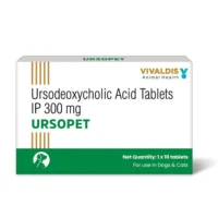 Ursopet Tablet 300mg (Ursodeoxycholic Acid) for Dogs & Cats 10 Tablets