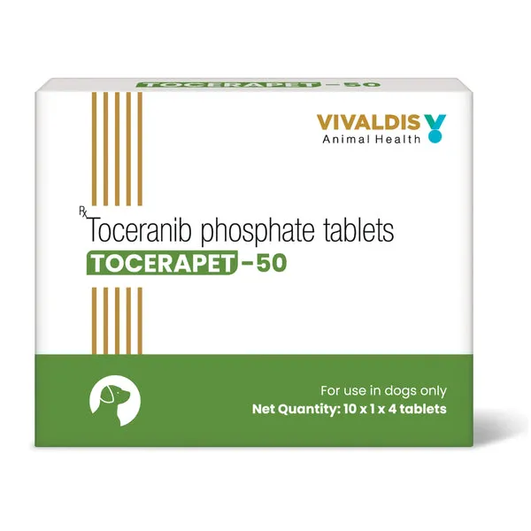 Tocerapet 50mg (Toceranib phosphate) Tablets for Dogs 4 Tablets
