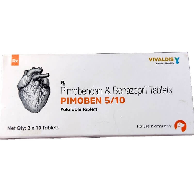 Pimoben 5/10mg (pimobendan & benazepril) Tablet for Dogs 30 Tablets