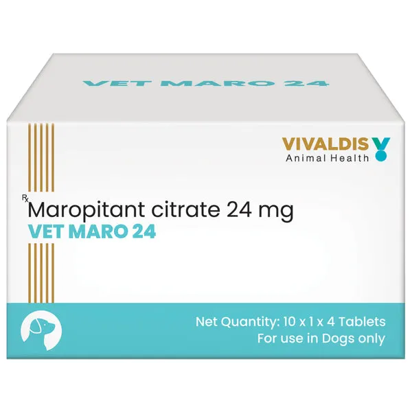 Vet Maro 24mg Tablets (Maropitant Citrate) for Dogs 4 Tablets