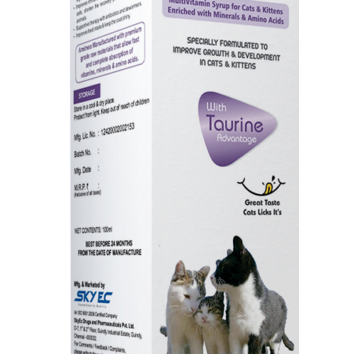 Amimeo Syrup Growth Supplement for Cats and Kittens 100 Ml