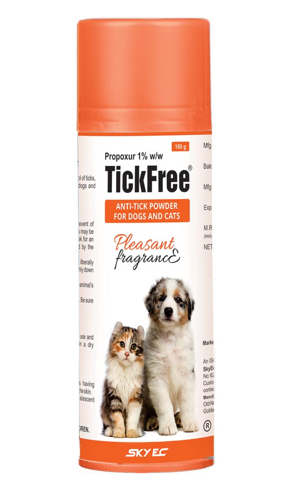TickFree Powder Anti-Tick Powder for Dogs & Cats 100 Gm