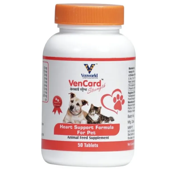 Venkys Vencard Tablet (Heart Support) for Dogs and Cats 50 Tablets