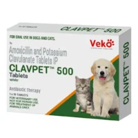 Clavpet 500mg Tablet (Amoxicillin & Potassium Clavulanate) Dogs & Cats 10 Tablets