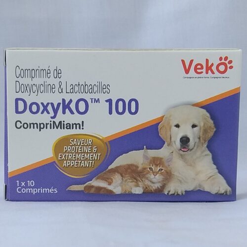 DoxyKO 100 mg – Doxycycline & lactic acid bacillus Tablet for Dogs 10 Tablets