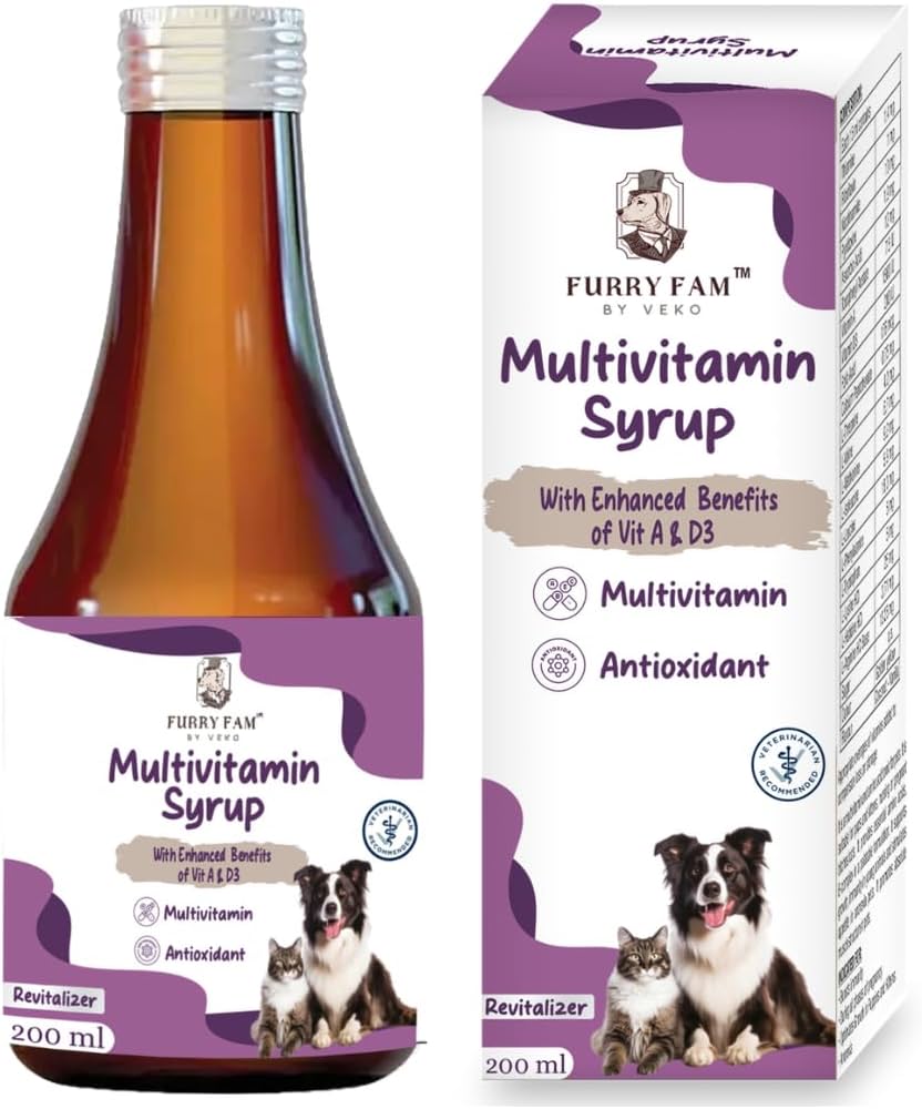 Furry Fam Multivitamin Syrup 200 Ml for Dogs & Cats