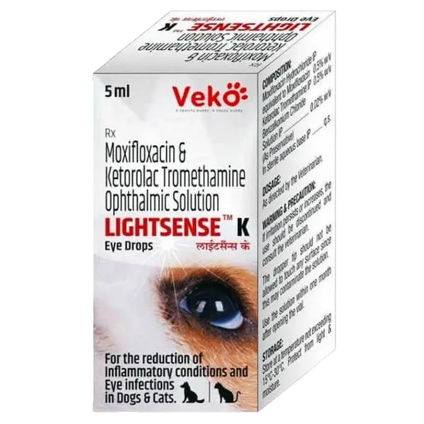 Lightsense K (Moxifloxacin) Eye Drops for Dogs and Cats 5 Ml