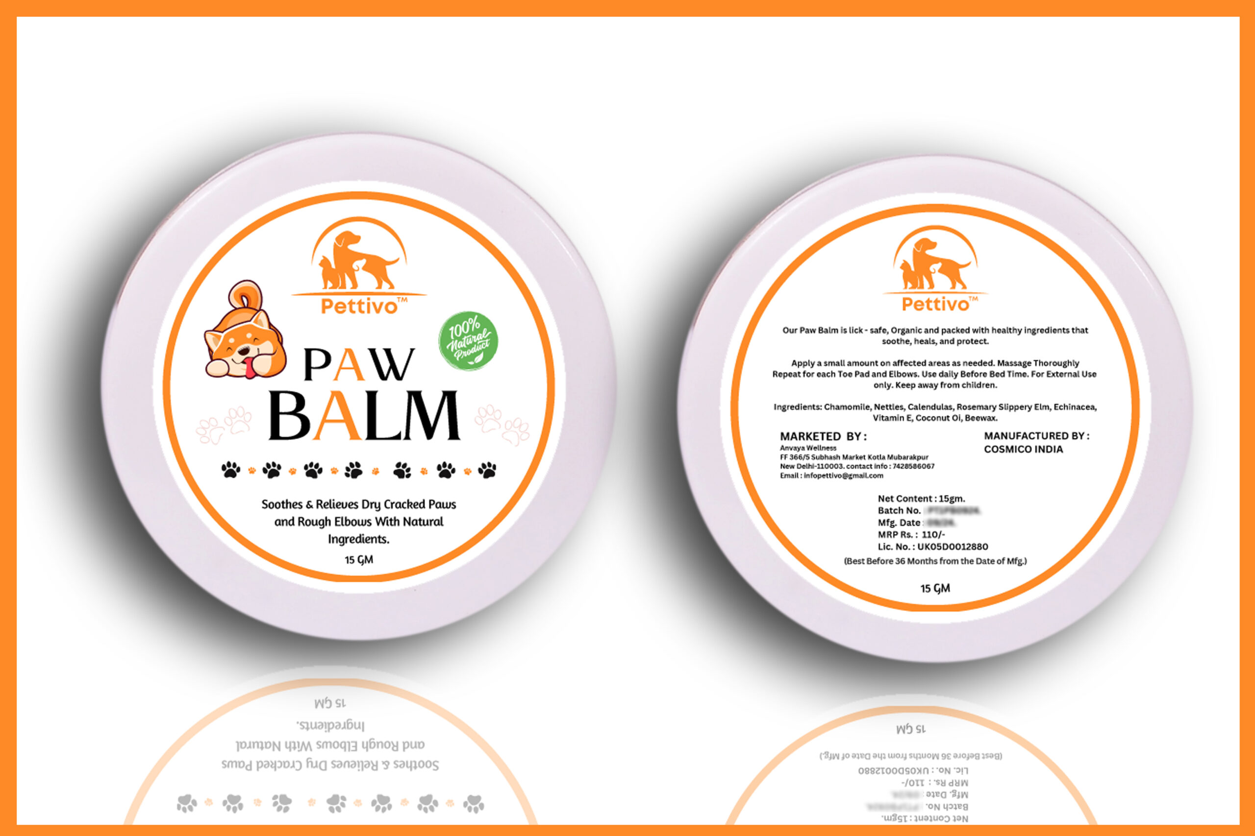 Pettivo Paw Balm 15 Gm