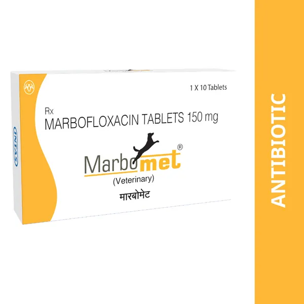 Marbomet 150mg (Marbofloxacin)Tablets for Dogs & Cats 10 Tablets