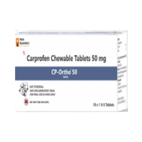 CP Ortho 50mg (Carprofen) Tablets for Dogs 6 Tablets