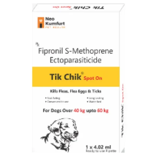 Tik Chik (Fipronil) Anti-tick & flea Spot On for Dogs 40-60 Kg