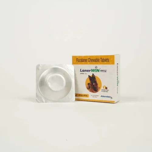 Lanerwin 1000mg (Fluralaner) Dog Tick & Flea Control Tablet (20 to 40 Kg) 1 Tablet